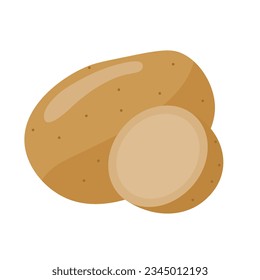 Potatoes vector illustration, solanum tuberosum or potato vegetable isolated on white background