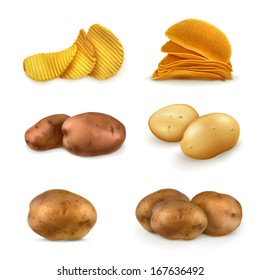 Conjunto de vectores de patatas