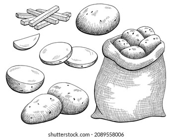 potato black and white clipart