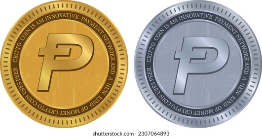 potcoin-pot  coin vector illustrations. 3d illustration. vector coins.