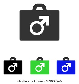 Potence Tools vector pictograph. Illustration style is a flat iconic colored symbol with different color versions.