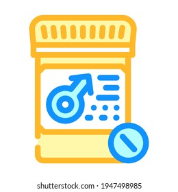 potency pills color icon vector. potency pills sign. isolated symbol illustration