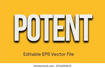 Potente, editar tipografia vetorial eps 