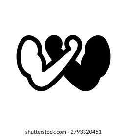 A potent and energetic illustration of a robust symbol showing love and strong connection.