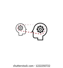 potential 2 colored line icon. Simple colored element illustration. potential outline symbol design from edecutaion set