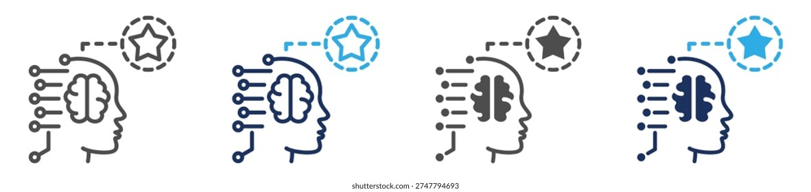 potential application ai icon set multi concept