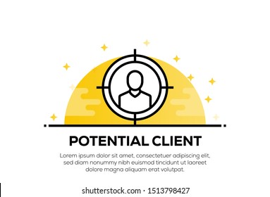 CONCEPTO DE ICONO DE CLIENTE POTENCIAL E ILUSTRACIÓN