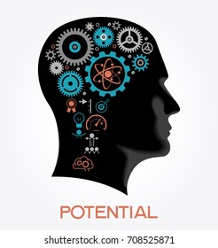 Potential design concept. Modern template with icons. The file is saved in the version AI10 EPS