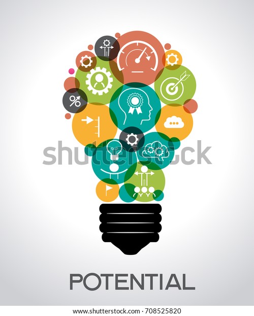 Potential Design Concept Modern Template Icons Stock Vector (Royalty ...