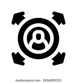 Symbol für potenzielle Mitarbeiter. Symbol für Vektorgrafik-Glyphen für Ihre Website, Ihr Handy, Ihre Präsentation und Ihr Logo-Design.
