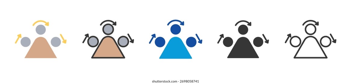 potenzielles Energie-Icon-Set Multi-Stil verschiedene Sammlung