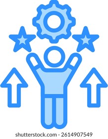 Potential Icon Blue Color Vector Illustration