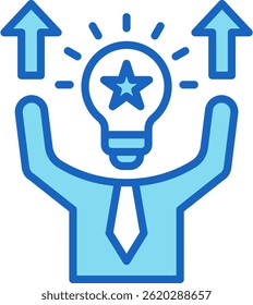 Potential Icon Blue Vector Illustration
