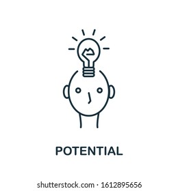 Potential icon. Line style symbol from productivity icon collection. Potential creative element for logo, infographic, ux and ui