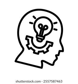 potential icon line vector illustration on white background.