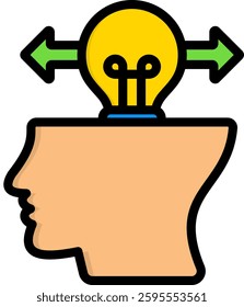 Potential Icon Lineal Color Vector Illustration