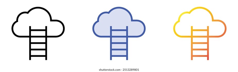 potential icon. Linear, Blue Fill and Gradient Style Design Isolated On White Background