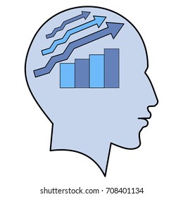 Potential idea solution growth schedule human man head brain concept illustration art