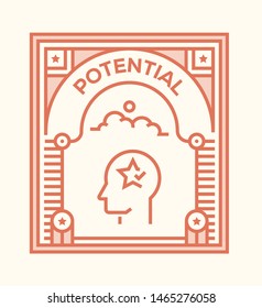 POTENTIAL AND ILLUSTRATION ICON CONCEPT