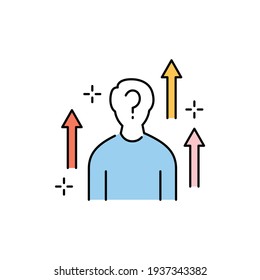 icono с línea de color potencial. Pictograma para página web, aplicación móvil, promoción. elemento de diseño de interfaz gráfica de usuario (GUI) de UI UX. Trazo editable.