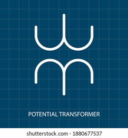 Potential Transformer Vector illustration Symbol of Electrical System Control
