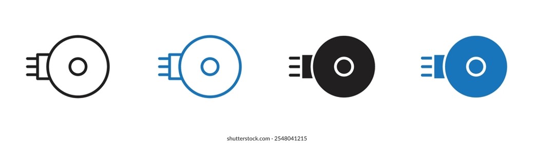 Potentiometer icon Vector set outline