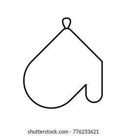 Potholder outline vector icon