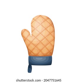 Potholder, oven mitt or cooking glove vector illustration.