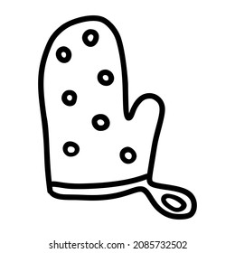 Potholder. Vector illustration in doodle style.