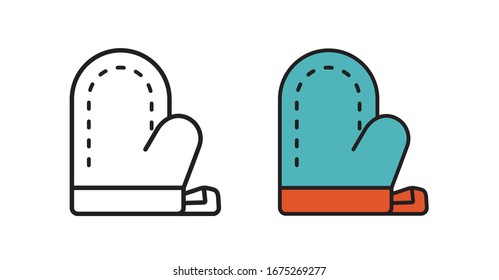 Icono de pótholders. Ilustración vectorial plana aislada en fondo blanco.