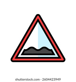 potholes car driving obstacles color icon vector. potholes car driving obstacles sign. isolated symbol illustration