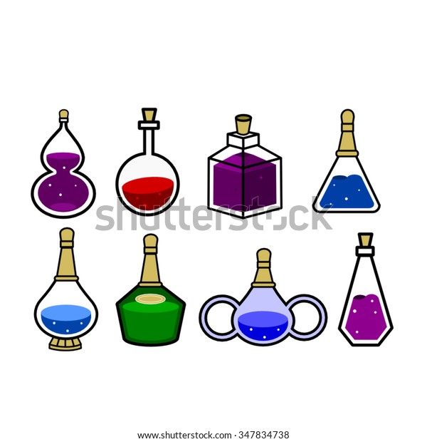 Potion Bottle Stock Vector (Royalty Free) 347834738