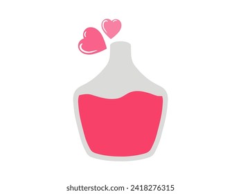 Fondo de San Valentín de la botella de poción