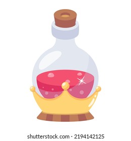 Descarga de icono plano de botella de poción