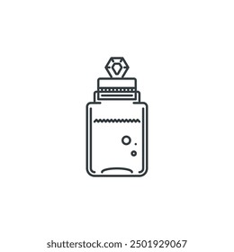 Potion, bottle, halloween, legend, story, fantasy icon, vector illustration