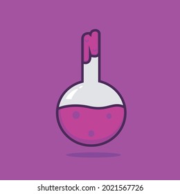 poción en botella halloween tema vector plano