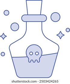 Potion Bottle Icon and Illustration for Halloween and Magic-Themed Designs