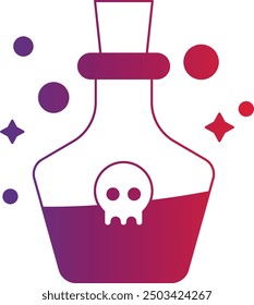 Potion Bottle Icon and Illustration for Halloween and Magic-Themed Designs