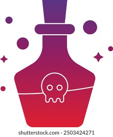Potion Bottle Icon and Illustration for Halloween and Magic-Themed Designs
