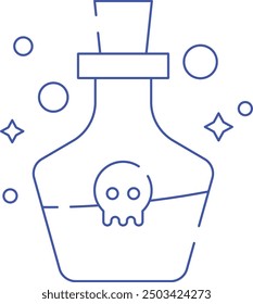 Potion Bottle Icon and Illustration for Halloween and Magic-Themed Designs