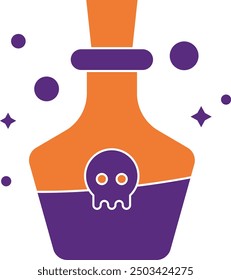 Potion Bottle Icon and Illustration for Halloween and Magic-Themed Designs