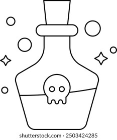 Potion Bottle Icon and Illustration for Halloween and Magic-Themed Designs