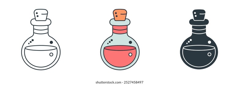 Potion Bottle icon symbol vector illustration isolated on white background