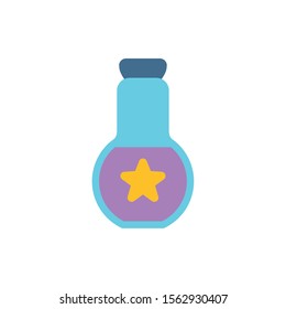 potion bottle imagination mystery magic flat icon vector illustration
