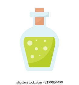 Potion bottle. Bottle of poison for Halloween design.