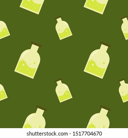 potion bottle seamless pattern and background