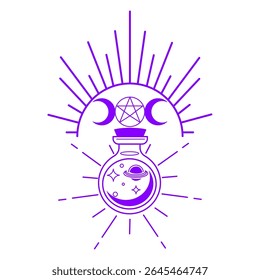 potion bottle vector image illustration	