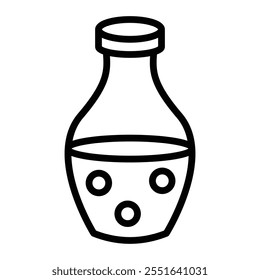 Potion Bottle Vector Line Icon Design