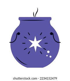 potion cauldron icon on white background