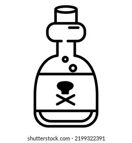 Potion doodle icon. Halloween concept.
